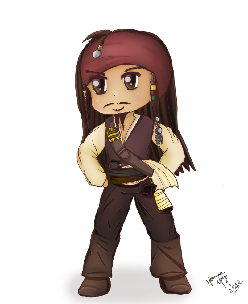 Cute Cartoon Pirates Download Cute Cartoon Pirates - Jack Sparrow Anime Png (811x984)