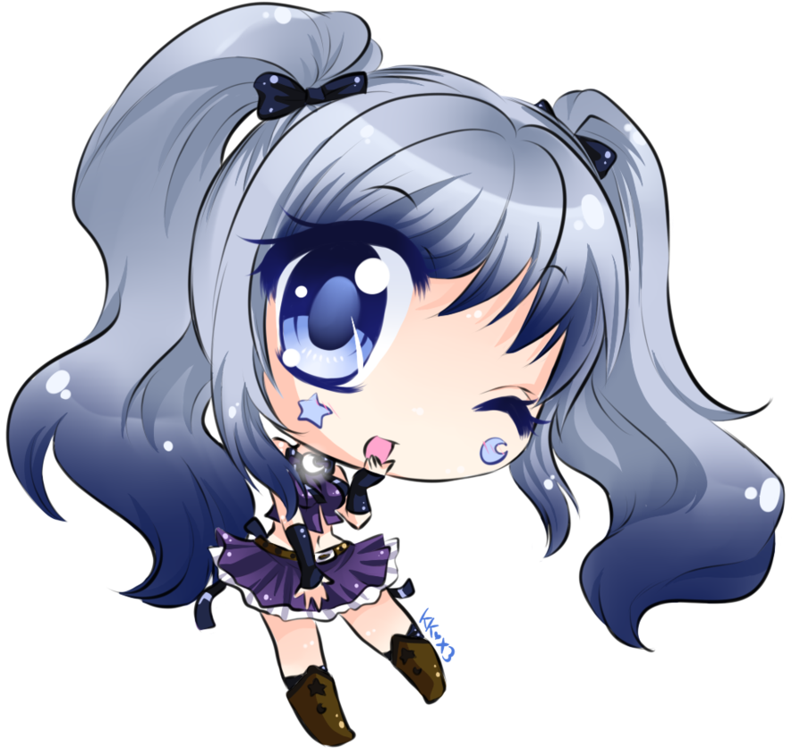 Chibi Estrella By Desireeu - Meninas Animes Chibi Kawaii (900x900)