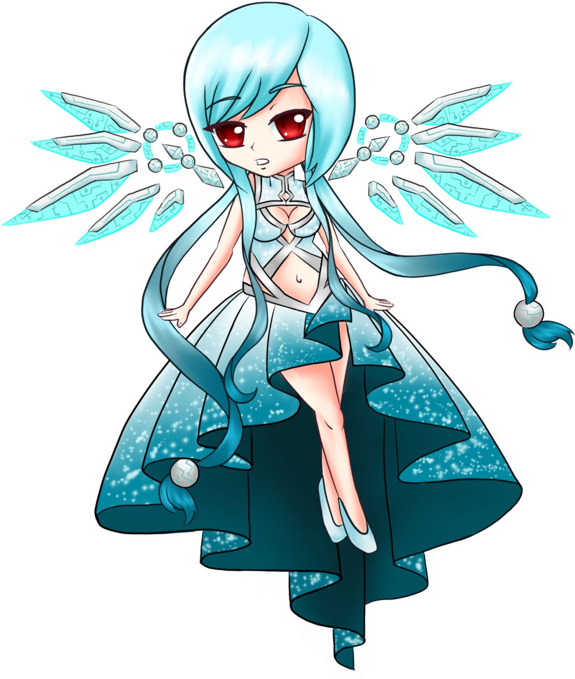 Cyber Angel Chibi By Yumeamaterasu - Anime Chibi (1600x1600)