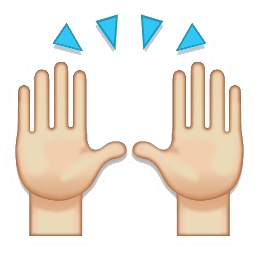 Hand Clipart Emoji - Praise Hands Emoji Png (545x521)