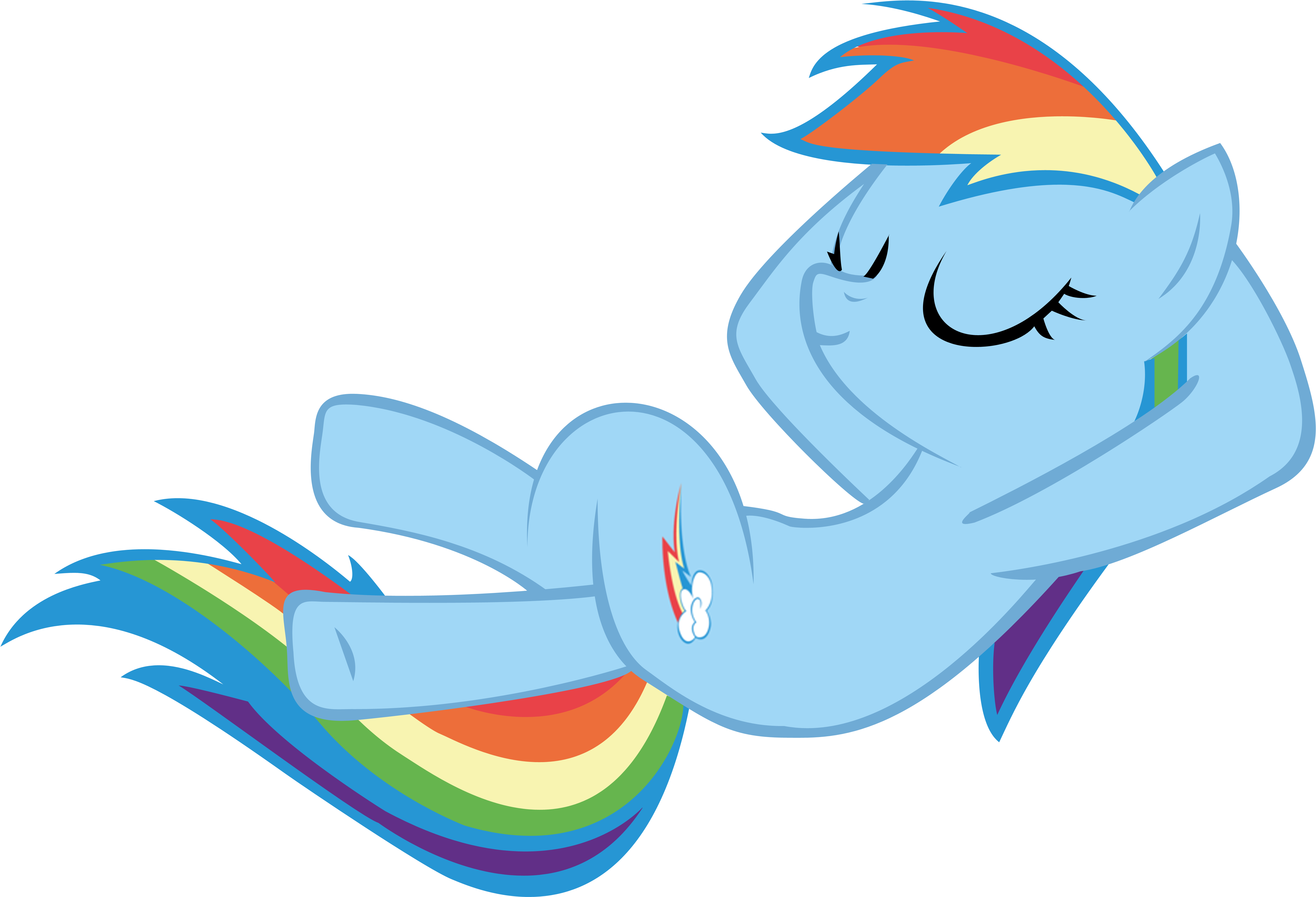 Lazy Rainbow Dash By Svezate Lazy Rainbow Dash By Svezate - Mlp Blue Earth Pony Base (6000x3583)