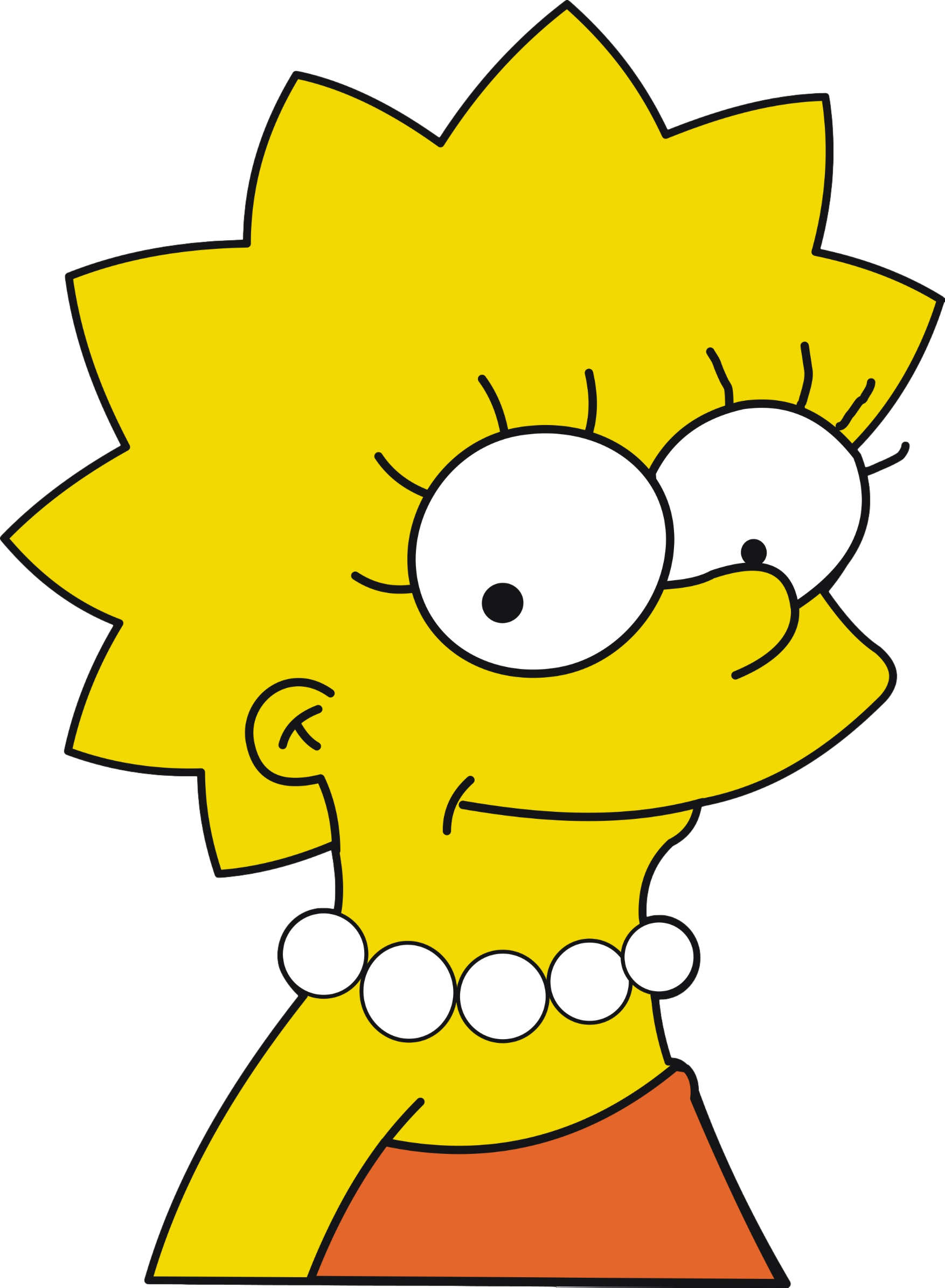 Lisa Simpson Lisa The Simpson Clip Art - Lisa Simpson A Color (1754x2391)