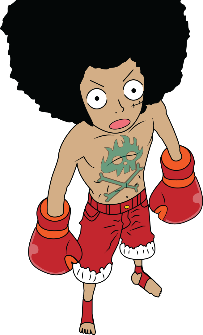 Monkey D Luffy Afro Boxer Vector By Kaminarishock - Luffy Afro (695x1080)