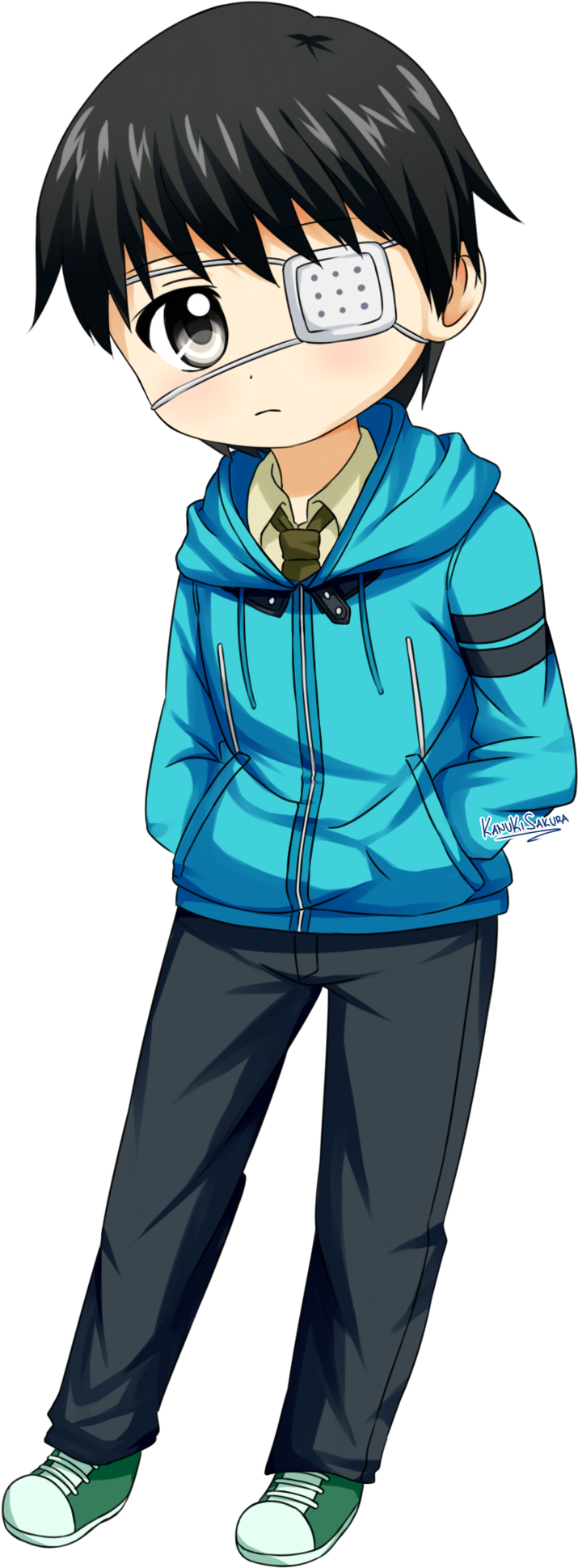 Kaneki Ken By Kyoukouo Kaneki Ken By Kyoukouo - Kaneki Ken Blue Jacket (900x1974)