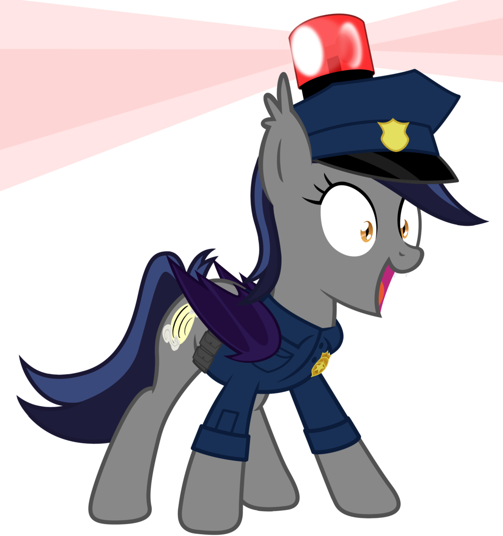 Echo Police Bat Pony By Vectorvito Echo Police Bat - My Little Pony Police (1024x1090)