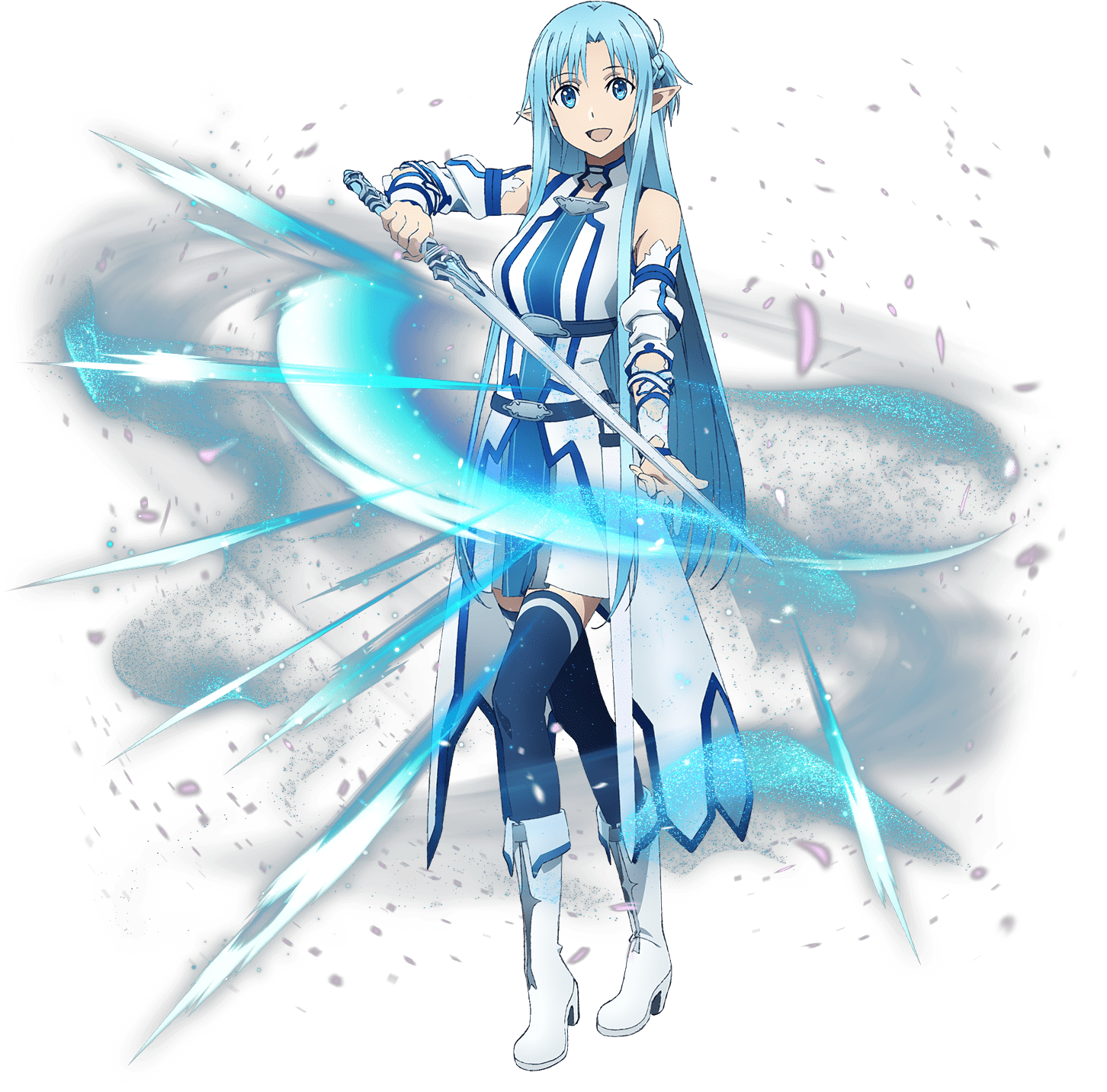 Blue Hair, Asuna Sao, Sword Art Online Asuna, Raven, - Asuna Memory Defrag Sao (1500x1500)
