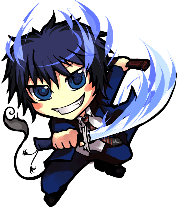 Rin Okumura Chibi Anime Blue Exorcist Catgirl - Rin Okumura Chibi Anime Blue Exorcist Catgirl (600x693)