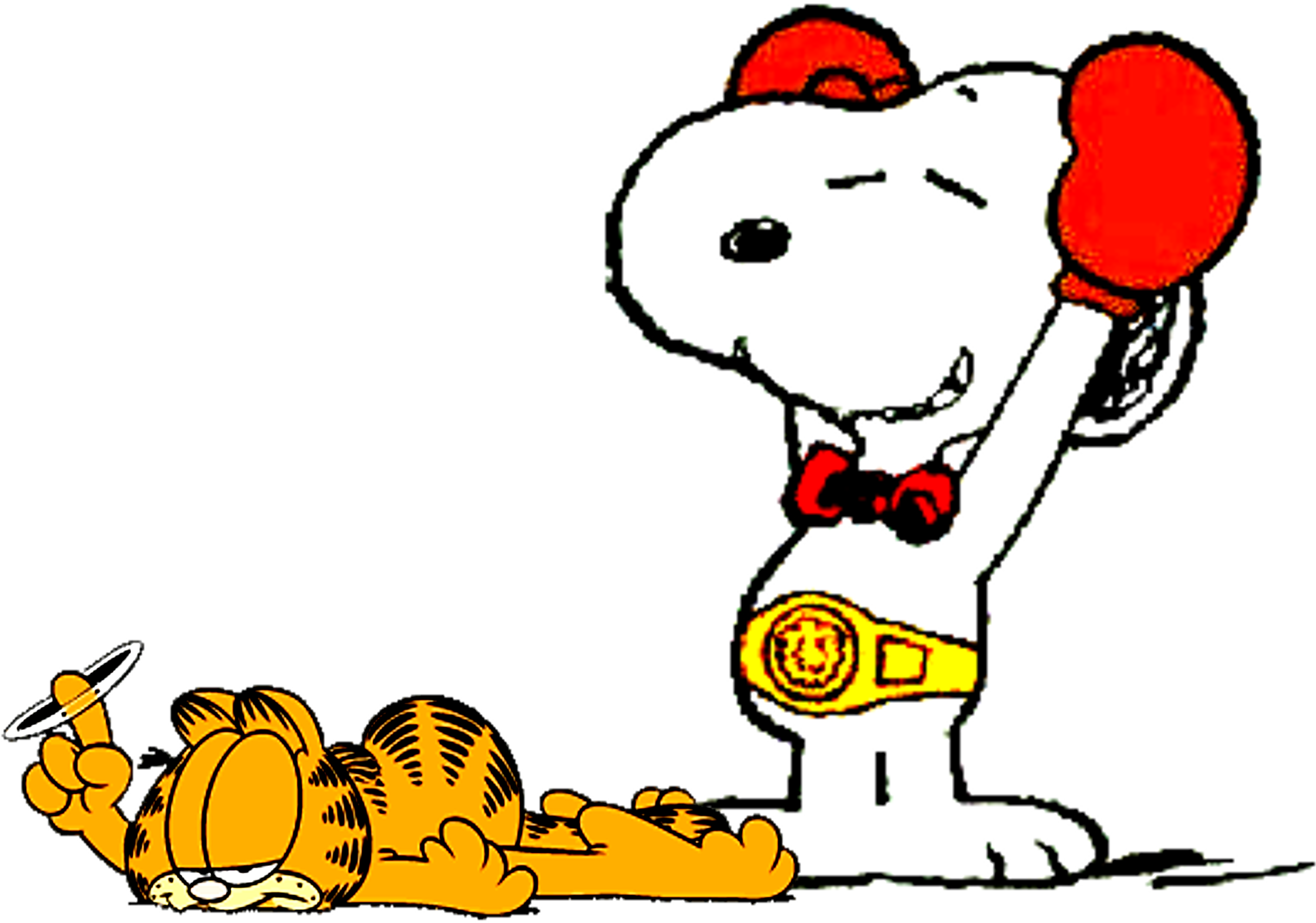 Garfield Knocked Out By Snoopy In Boxing By Bradsnoopy97 - Snoopy Sport (2906x2906)