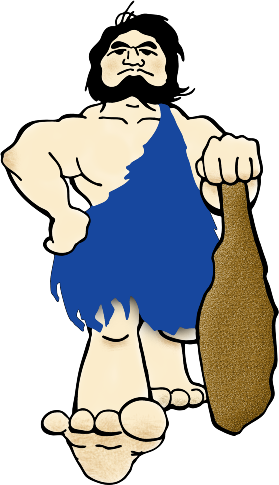Caveman Logo Full Color Click To Download - Caveman Logos (578x999)
