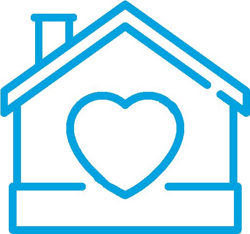Heart Inside A Home - Open House Icon (512x512)