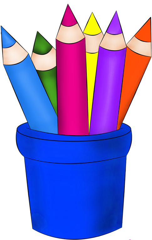Pencil Crayons Clipart (542x800)