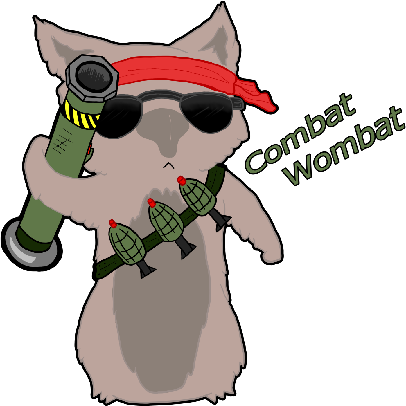 Wombat Clipart Angry - Combat Wombat (1600x1600)