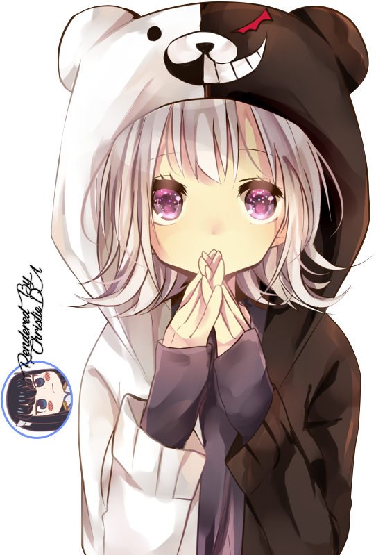 Hooded Anime Girl Render - Cosplay Danganronpa Super Dangan Ronpa Monokuma Men (600x800)