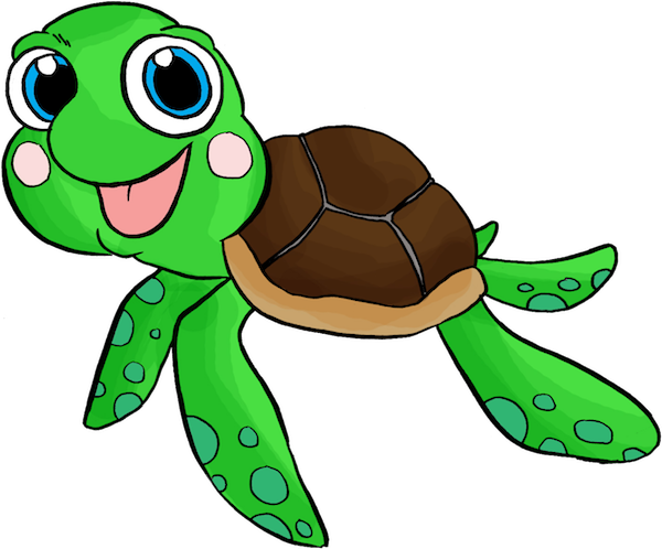Stage - Clipart Of A Swimming Turtle (600x498)
