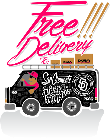 We Offer Free Delivery To San Clemente, Camp Pendleton - San Diego Padres (539x480)