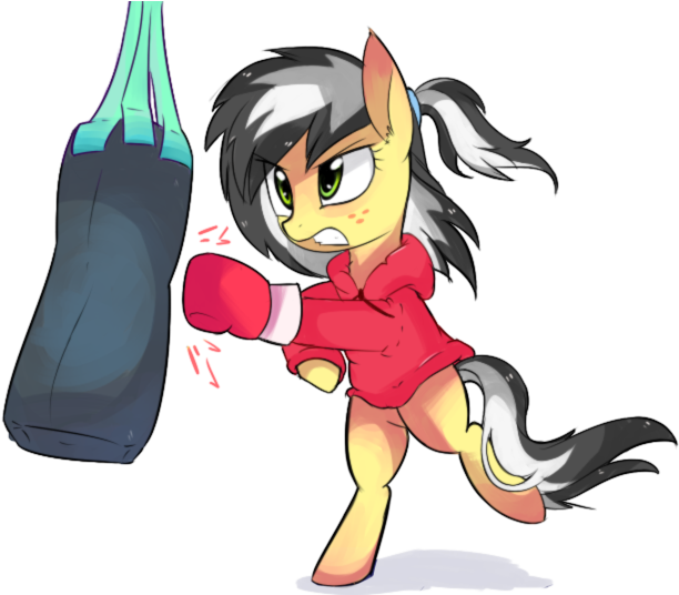 Aureai, Bipedal, Boxing, Boxing Glove, Clothes, Derpibooru - Boxing (627x535)
