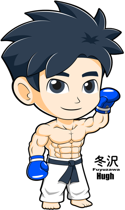 Muscular Chibi Boxer - Chibi Boxer (460x800)