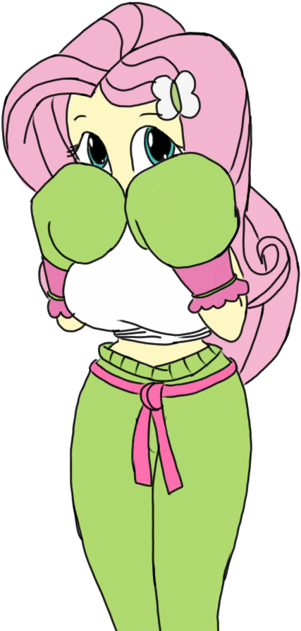 Toyminator900, Boxing, Boxing Gloves, Breasts, Busty - Fluttershy Timid (445x906)