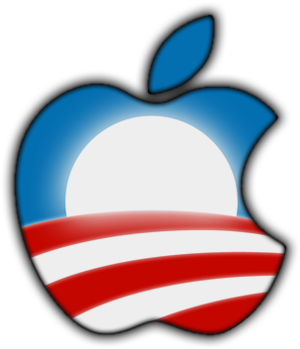Barack Obama Apple Logo By Theironlion - Iron Man Apple (348x348)