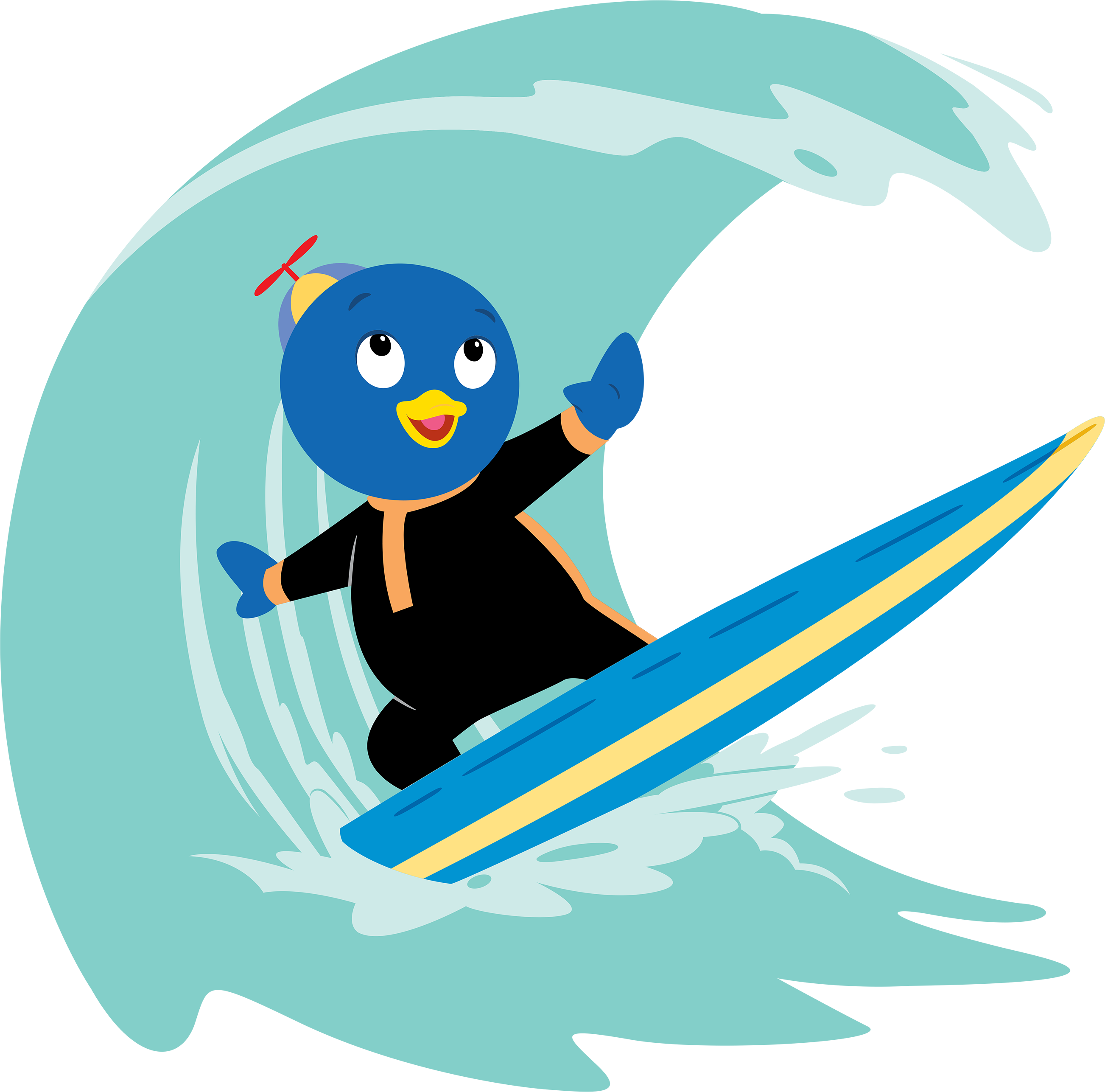 The Backyardigans Beach Bonanza Pablo Surfing - Backyardigans Surfer Pablo (2605x2573)