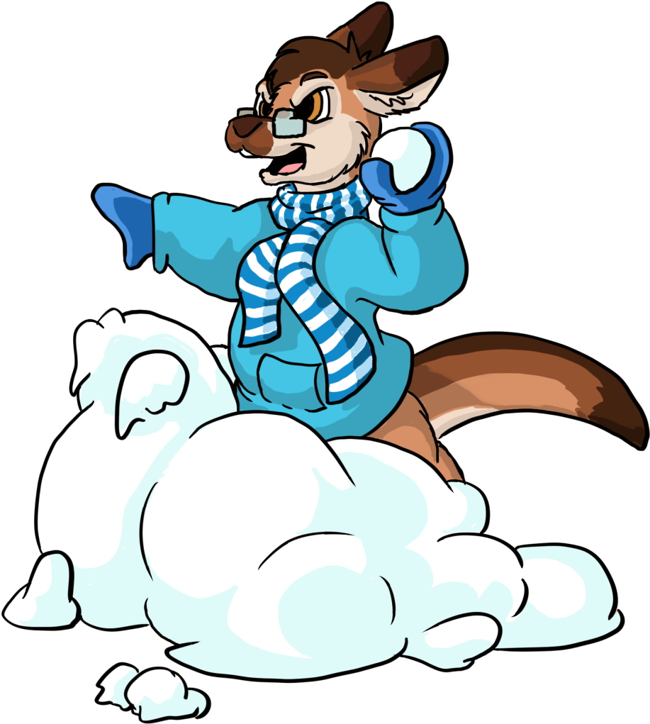 Snowball Fight Brooklynx - Cartoon (960x1200)