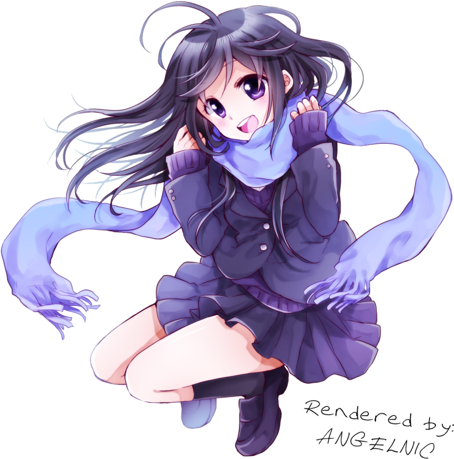 Madoka Magica - Anime Girl Scarf Long (900x909)