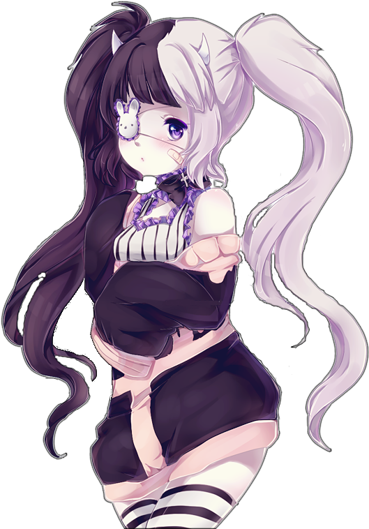 Anime Girl Half Demon Half Angel (578x774)
