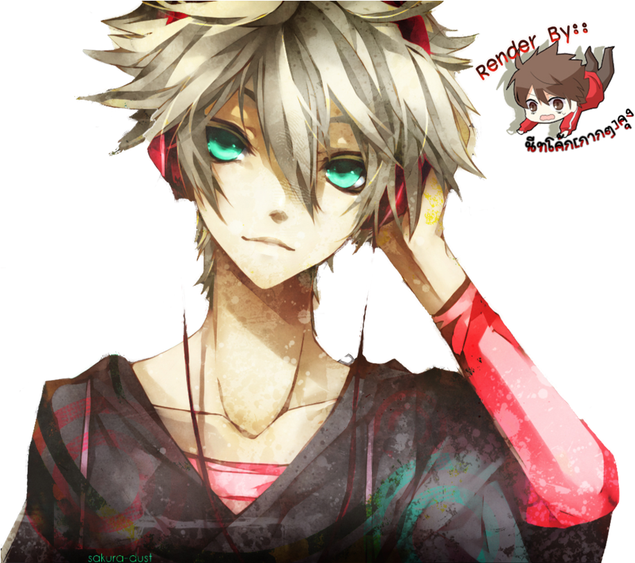 Anime Guy Render By Hohoemi Happi - Anime Boy With Blonde Hair (984x812)