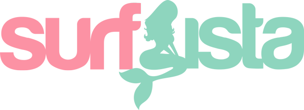 Surfsista - Mermaid Silhouette Rectangle Car Magnet (600x218)