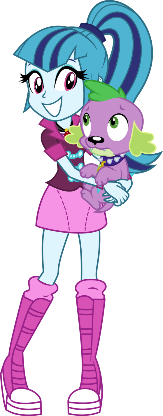 Sonata Dusk And Spike - Como Es Sonata Equestria Girl (559x1427)