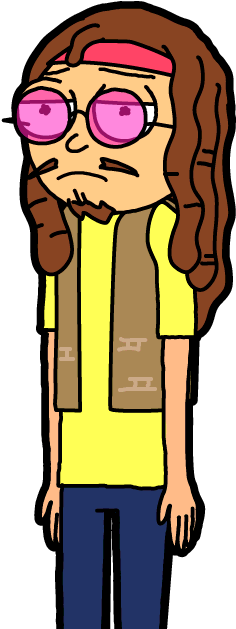 Peace Morty - Pocket Mortys Morty Hippie (300x650)