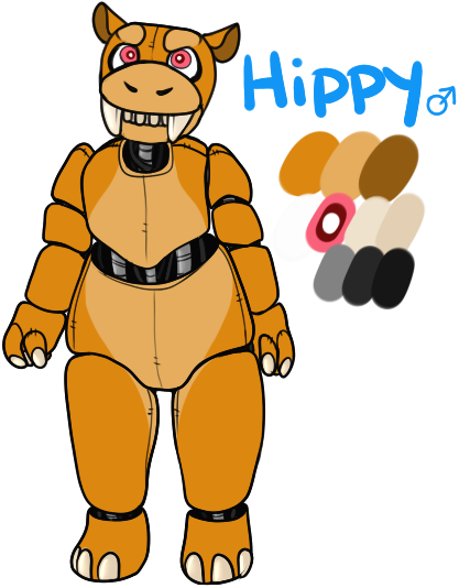 Hippy The Hippo By Vkingv - Cartoon (417x534)