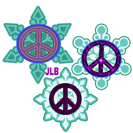Hippie Art - Peace Symbols (432x432)