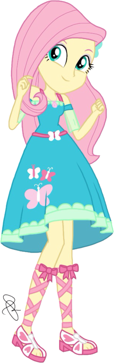 Fluttershy By Ilaria122 - Equestria Girls Fluttershy Dress (520x1537)