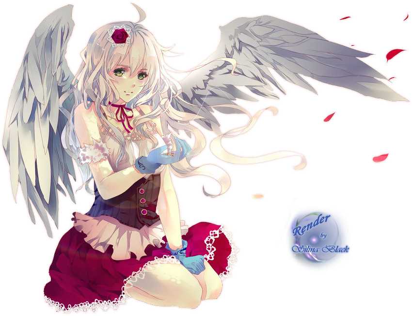 Picture - Anime Girl With Wings (878x669)