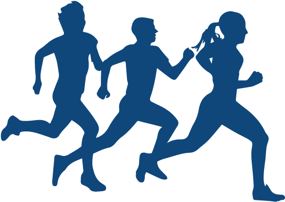 Runners - Running Across Finish Line (585x418)