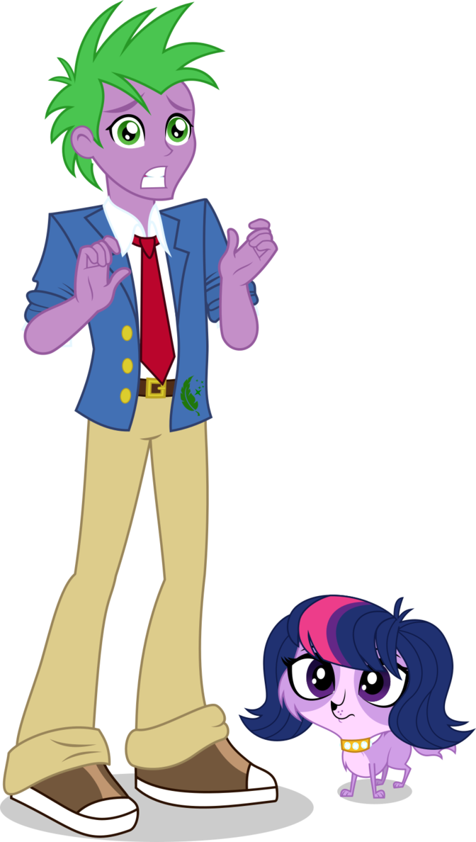Flipside Spike And Twilight - Mlp Eqg Spike Human (672x1188)