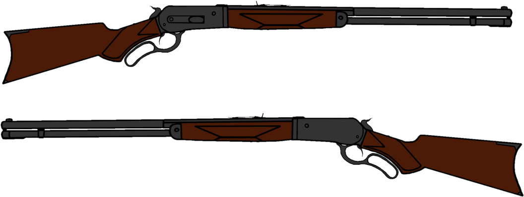 Winchester Lever Action Rifles Clipart - Lever Action Rifle Drawing (1132x705)