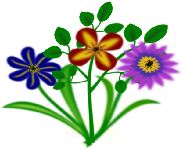 Flowers Clip Art At Clker - การ์ตูน แจกัน ดอก กุหลาบ (600x491)