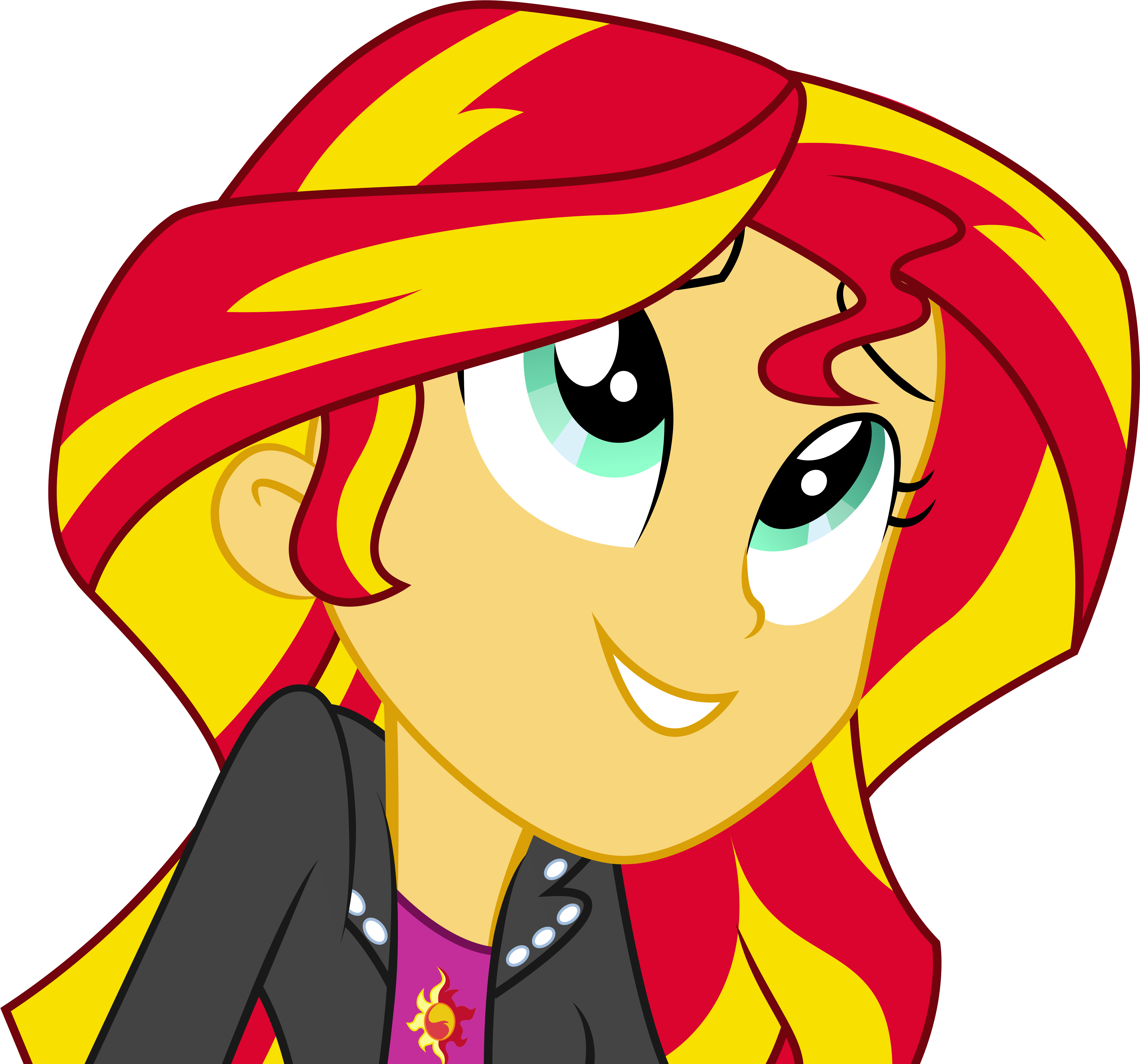Sunset Shimmer Adorable Smile By Illumnious On Deviantart - Mlp Sunset Shimmer Smile (5493x5072)