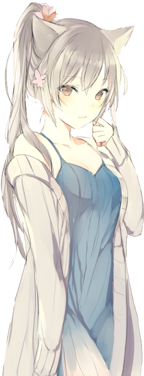 Anime Neko Girl Render By Nightsteptrap123-darsjsz - Аниме Тян С Ушками (429x750)