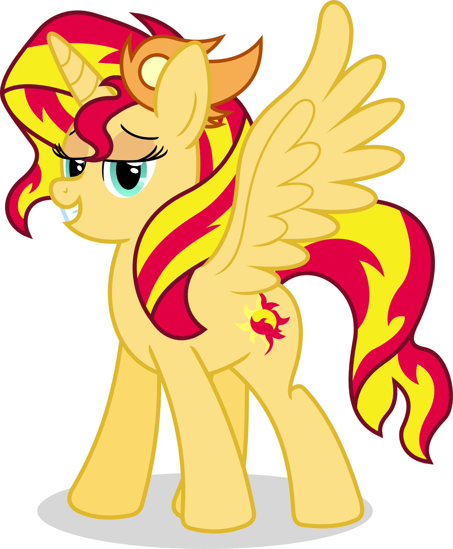 Mlp Sunset Shimmer Vector For Kids - Princess Sunset Shimmer My Little Pony (1527x1851)