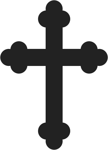 Budded Cross - Orthodox Cross Clip Art (426x589)