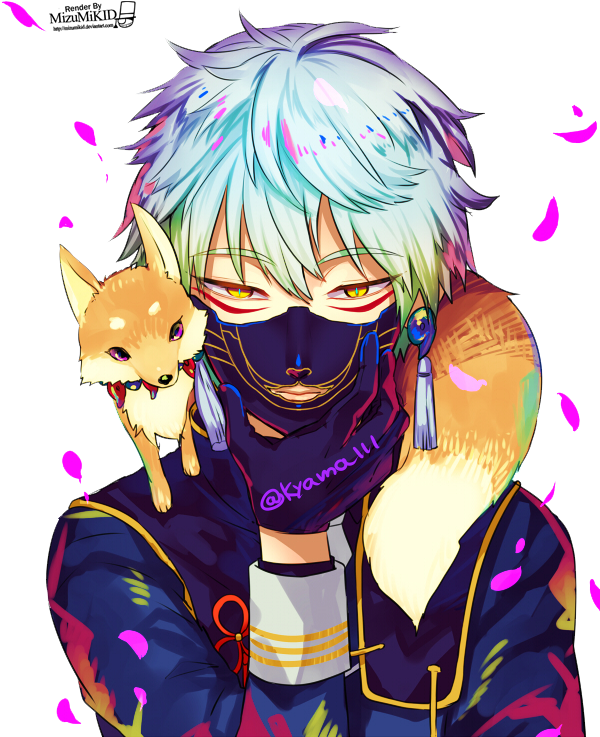 231115 Anime Boy By Mizumikid On Deviantart - Touken Ranbu Hanamaru Nakigitsune (600x755)