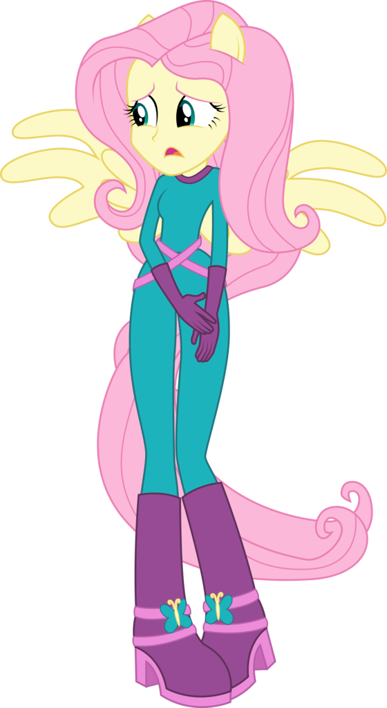 You Can Click Above To Reveal The Image Just This Once, - Mlp Power Ponies Fluttershy (560x1024)