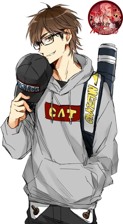 Anime Boy Render 8 By Notsocreativ - Desenho Garoto De Bone (468x750)