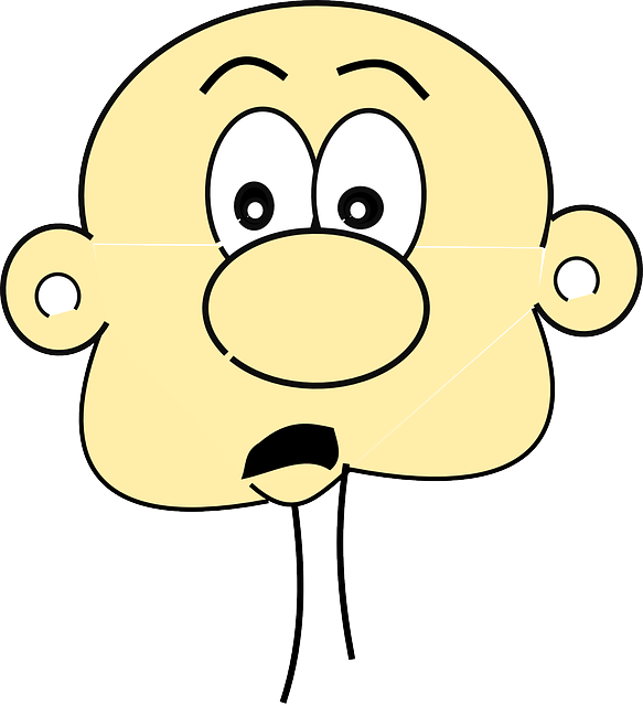 Easy Head, Simple, Man, Guy, Cartoon, Bald, Basic, - Cartoon (958x1052)