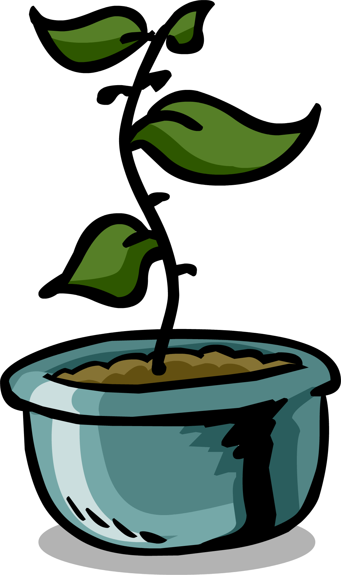 Rare Flower Pot - Club Penguin Furniture Plants (1151x1938)