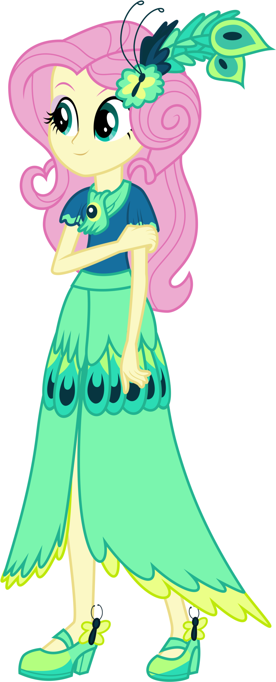 Gala Dress By Bubblestormx - My Little Pony Fluttershy Dress (1024x2325)