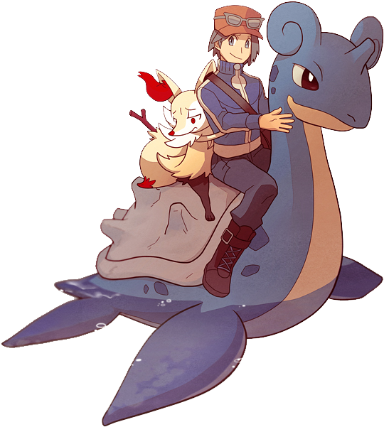 [#render] Anime Boy By Kaicchii - Pokemon Calem And Braixen (600x665)